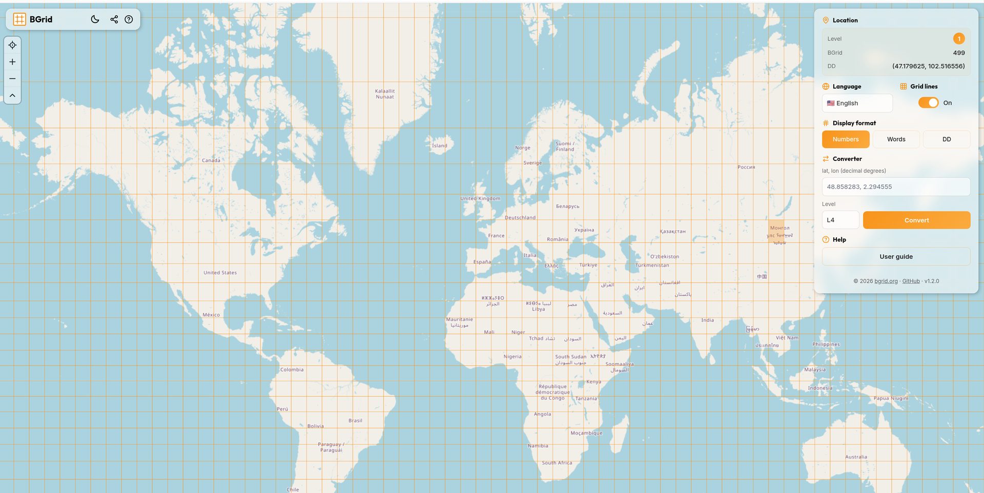 BGrid map front