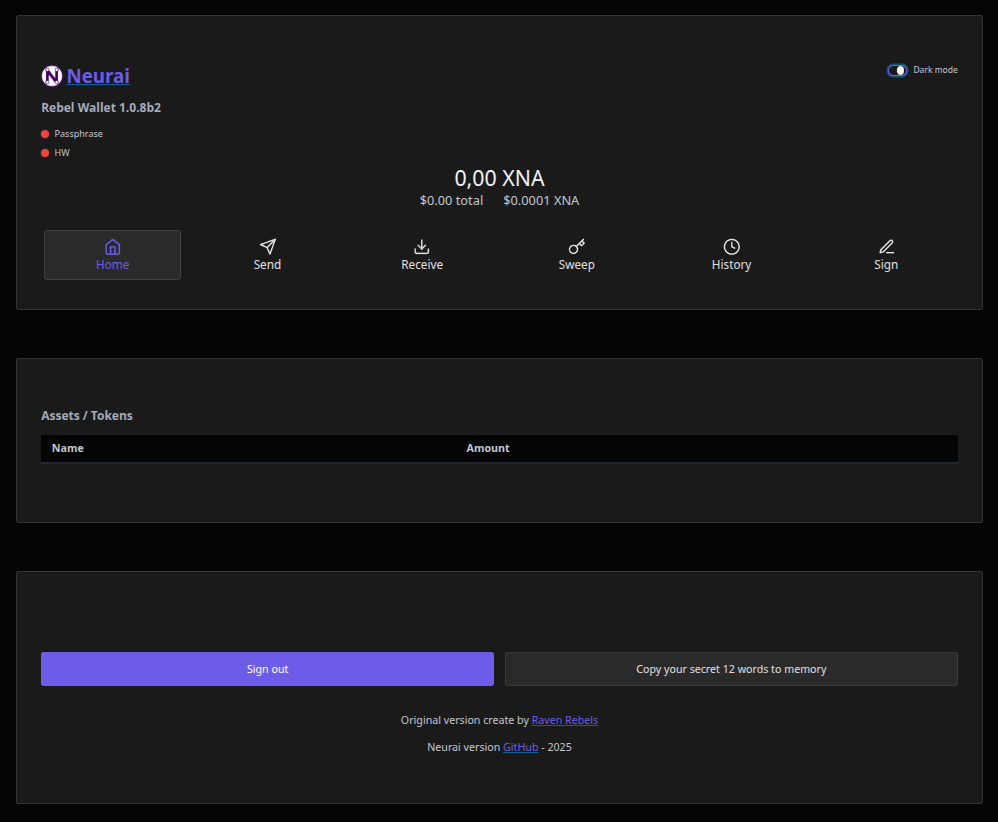Neurai Webwallet